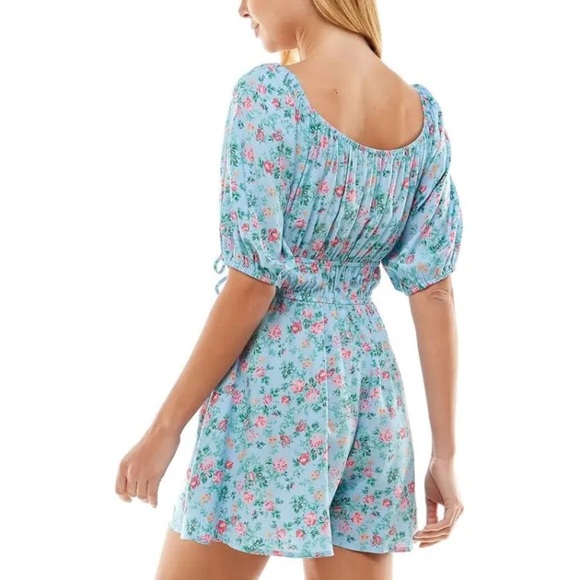 BEBOP Juniors Womens Floral Elbow Sleeves Romper Medium Size Medium - Picture 10 of 10